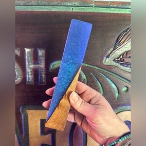 Custom Beer Tap Handle Handmade Wood & Epoxy • BLUE